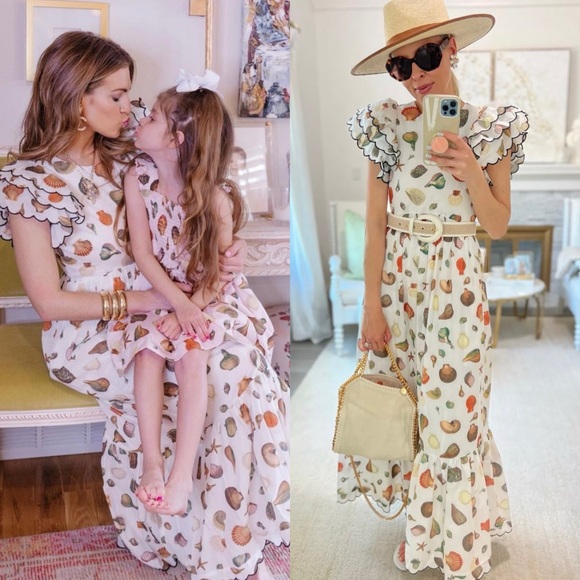 Antonio Melani Ruffle Seashell Coastal Maxi Dress - Picture 3 of 9